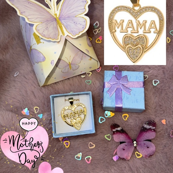 Mother’s Day Gift Necklace- Heart Shaped Pendent and Butterfly Gift Box - Picture 10 of 10